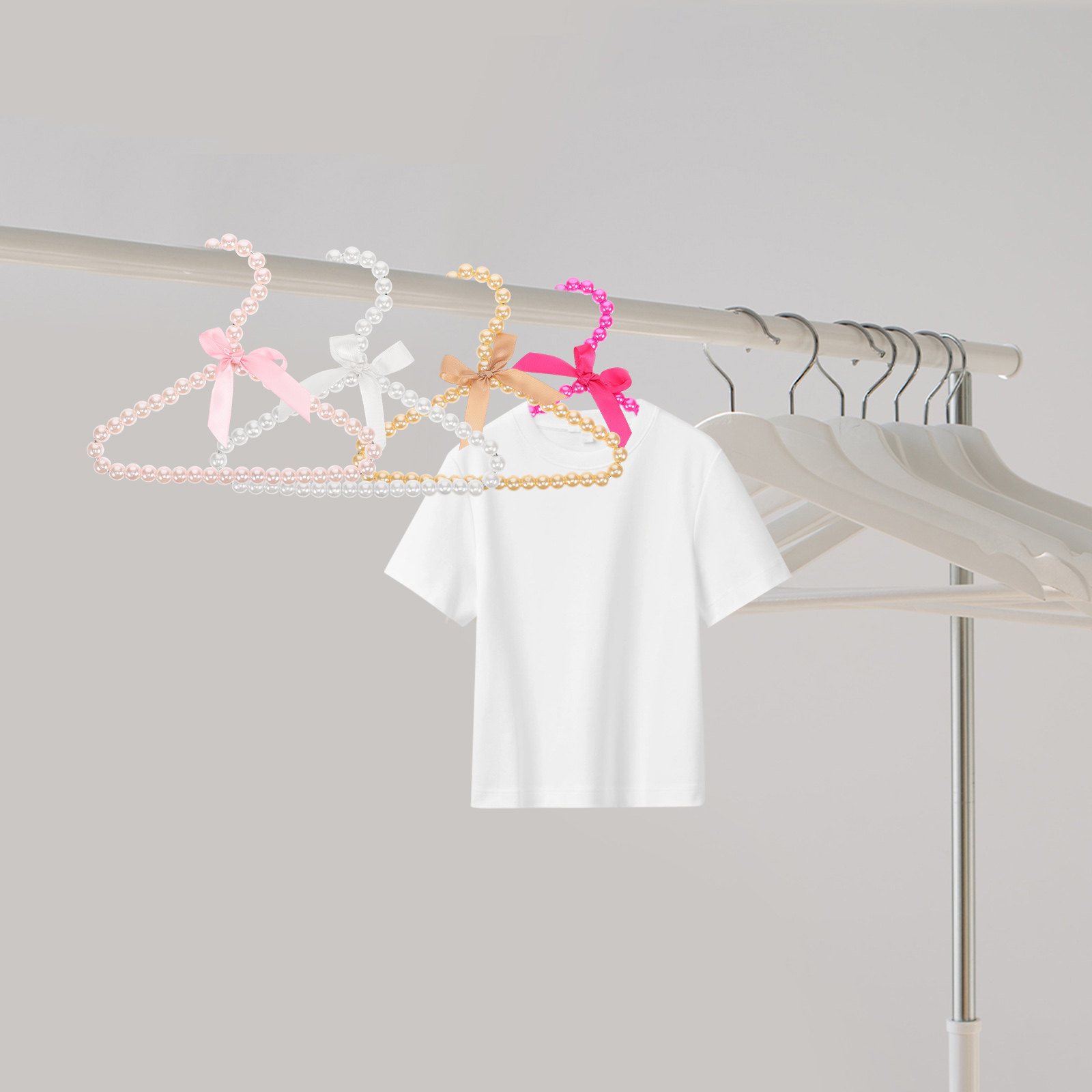 4Pcs Pearl Pet Hanger for Dogs - Baby Clothing Us ulasan dan harga