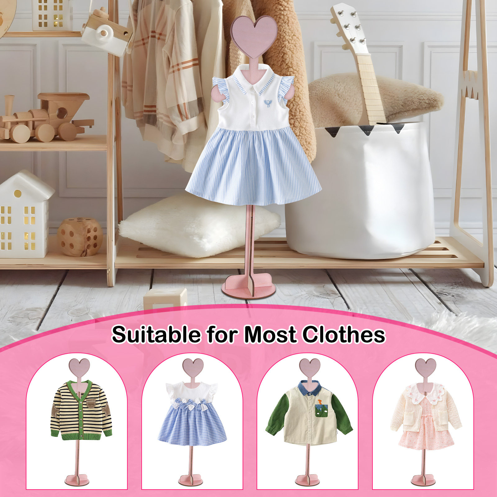 Wooden Baby Clothes Display St - Baby Shop Clothing ulasan dan harga