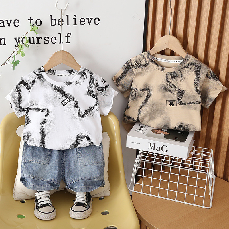 Toddler Boys Outfit Kids Summe - Baby Clothing Drawing ulasan dan harga