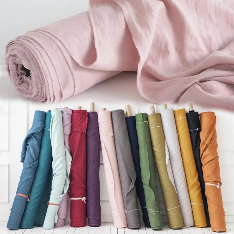 280cmx100cm Pure Linen Fabric  - Baby Clothing Organic ulasan dan harga