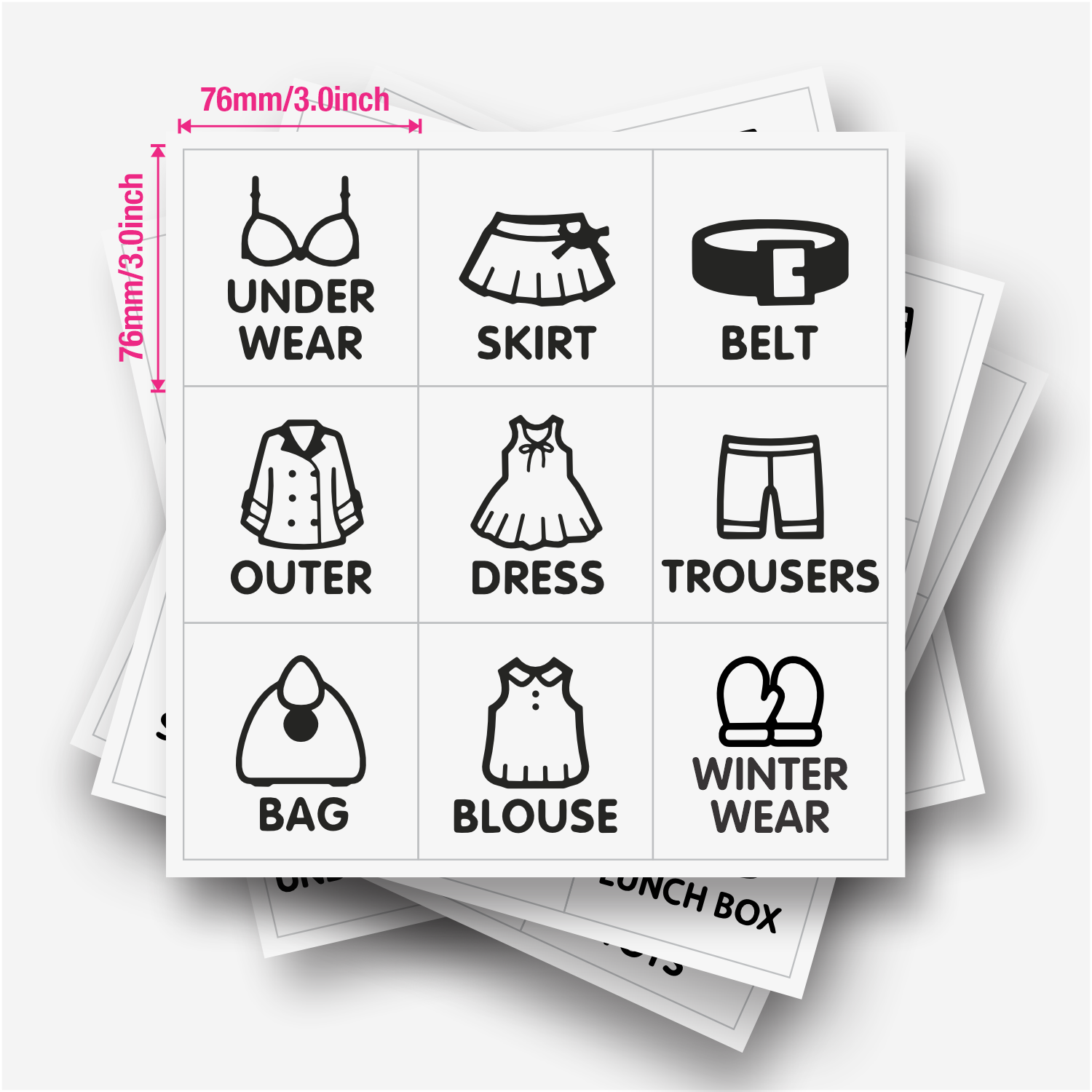 9 pcs/Sheet, Wardrobe Organize - Baby Clothing Us ulasan dan harga