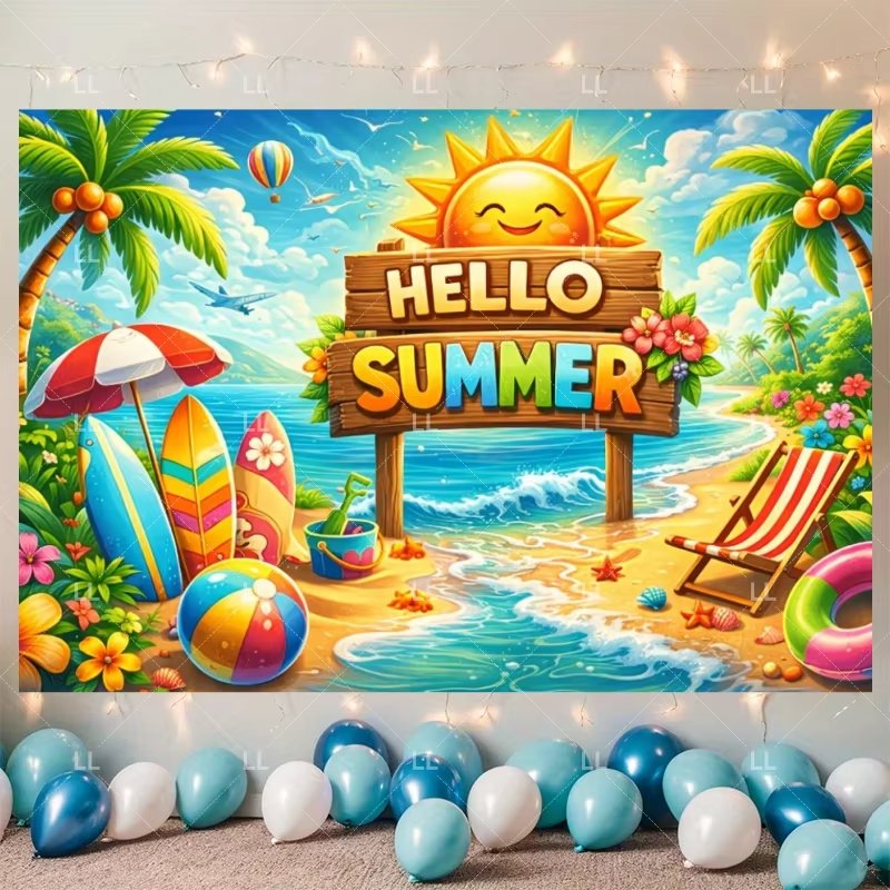 Summer Hawaii Beach Party Deco - Baby Clothing Hawaii ulasan dan harga